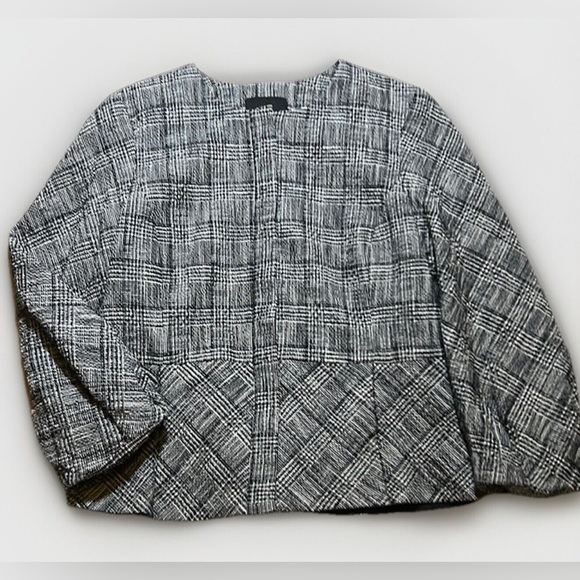 Banana Republic Black and White Plaid Women's Blazer sz 12 - Picture 1 of 12
